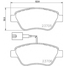 8DB 355 016-071 HELLA Комплект тормозных колодок, дисковый тормоз