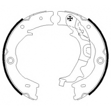 8DA 355 051-121 HELLA PAGID Комплект тормозных колодок, стояночная тормозная с