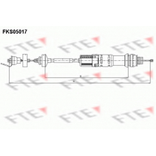 FKS05017 FTE Трос, управление сцеплением