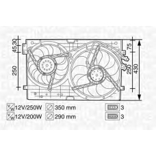 069422258010 MAGNETI MARELLI Вентилятор, охлаждение двигателя