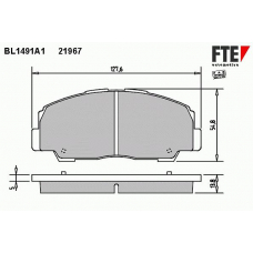 BL1491A1 FTE Комплект тормозных колодок, дисковый тормоз