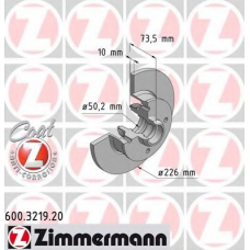 600.3219.20 ZIMMERMANN Тормозной диск