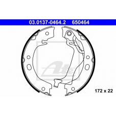 03.0137-0464.2 ATE Комплект тормозных колодок, стояночная тормозная с