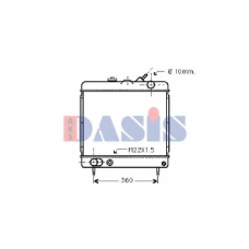 161080N AKS DASIS Радиатор, охлаждение двигателя