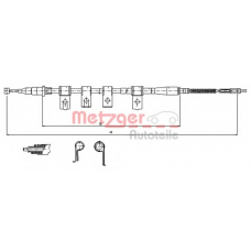 17.3503 METZGER Трос, стояночная тормозная система