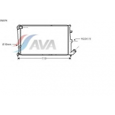 CN2076 AVA Радиатор, охлаждение двигателя