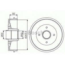 0 986 477 171 BOSCH Тормозной барабан