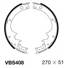 VBS408 MOTAQUIP Комплект тормозных колодок