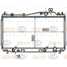 8MK 376 753-631 HELLA Радиатор, охлаждение двигателя