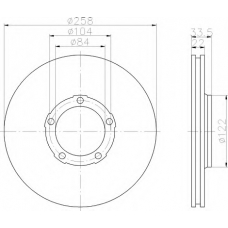 8DD 355 108-471 HELLA Тормозной диск