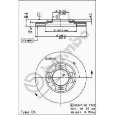 09.5061.10 BREMBO Тормозной диск