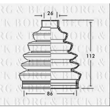 BCB2350 BORG & BECK Пыльник, приводной вал