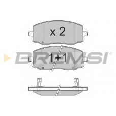 BP3204 BREMSI Комплект тормозных колодок, дисковый тормоз