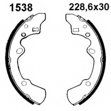 01538 BSF Комплект тормозных колодок