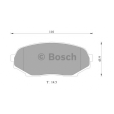 0 986 AB9 252 BOSCH Комплект тормозных колодок, дисковый тормоз