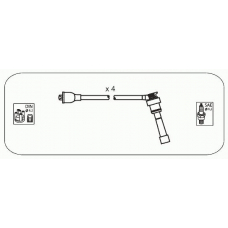JP168 JANMOR Комплект проводов зажигания