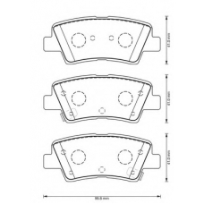 573369B BENDIX Комплект тормозных колодок, дисковый тормоз