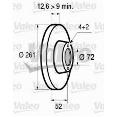 186108 VALEO Тормозной диск