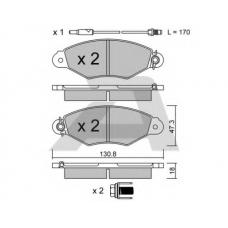 BPRE-1007 AISIN Комплект тормозных колодок, дисковый тормоз
