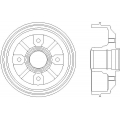 MBD025 MINTEX Тормозной барабан