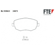 BL1936A3 FTE Комплект тормозных колодок, дисковый тормоз