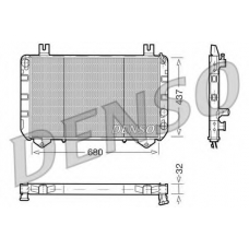 DRM10093 DENSO Радиатор, охлаждение двигателя