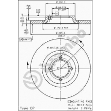 08.2796.10 BREMBO Тормозной диск