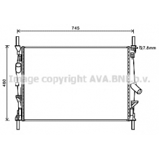 FD2589 AVA Радиатор, охлаждение двигателя