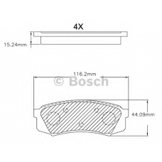 F 03B 150 032 BOSCH Комплект тормозных колодок, дисковый тормоз