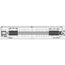 BBH7544 BORG & BECK Тормозной шланг