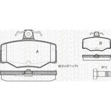 8110 14938 TRIDON Brake pads - rear