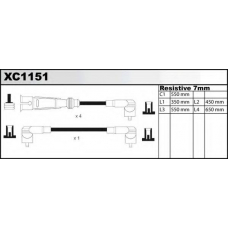 XC1151 QUINTON HAZELL Комплект проводов зажигания