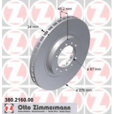 380.2160.00 ZIMMERMANN Тормозной диск