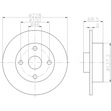 8DD 355 103-621 HELLA PAGID Тормозной диск