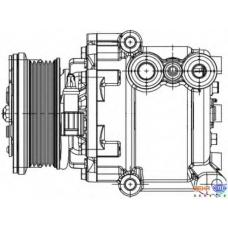 8FK 351 334-331 HELLA Компрессор, кондиционер