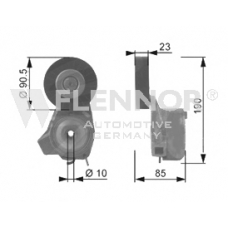 FA99071 FLENNOR Натяжная планка, поликлиновой ремень