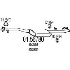 01.56780 MTS Средний глушитель выхлопных газов