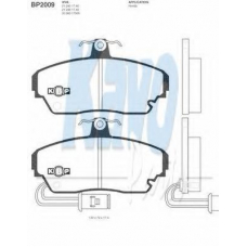 BP-2009 KAVO PARTS Комплект тормозных колодок, дисковый тормоз