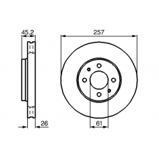 0 986 478 835 BOSCH Тормозной диск