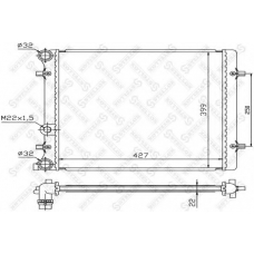 10-25109-SX STELLOX Радиатор, охлаждение двигателя