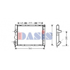 181830N AKS DASIS Радиатор, охлаждение двигателя