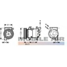 1300K286 VAN WEZEL Компрессор, кондиционер
