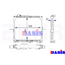 132370N AKS DASIS Радиатор, охлаждение двигателя