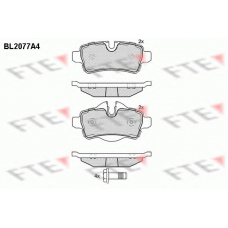 BL2077A4 FTE Комплект тормозных колодок, дисковый тормоз
