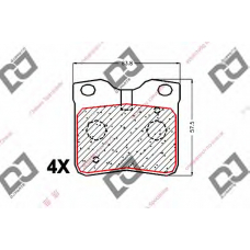 BP1897 DJ PARTS Комплект тормозных колодок, дисковый тормоз