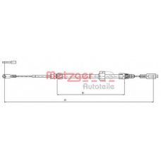 10.9884 METZGER Трос, стояночная тормозная система