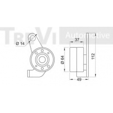 SK925033 SK Паразитный / ведущий ролик, зубчатый ремень