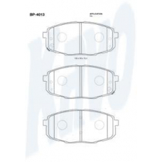 BP-4013 KAVO PARTS Комплект тормозных колодок, дисковый тормоз