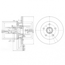 BG2468 DELPHI Тормозной диск