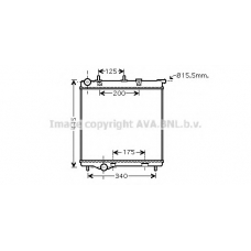 PE2288 AVA Радиатор, охлаждение двигателя